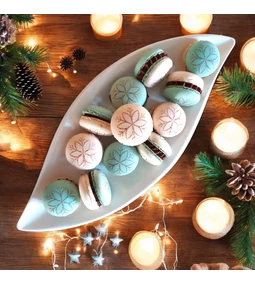 Macaronok karácsonyi díszítése