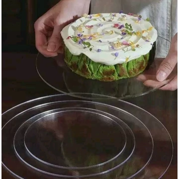 Átlátszó Plexi Tortaalátét, 15 cm Átlátszó Plexi Tortaalátét, 15 cm