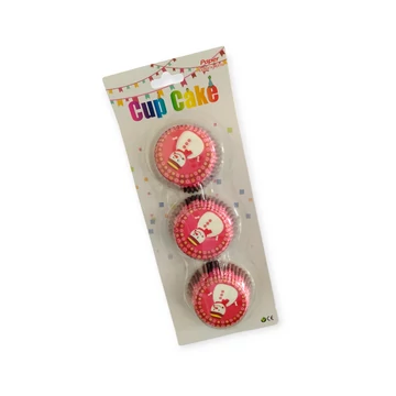 Hóember mintás muffin papír, bordó, 60 db Hóember mintás muffin papír, bordó, 60 db