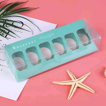 Macaron díszdoboz zöld 6 darabos Macaron díszdoboz zöld 6 darabos