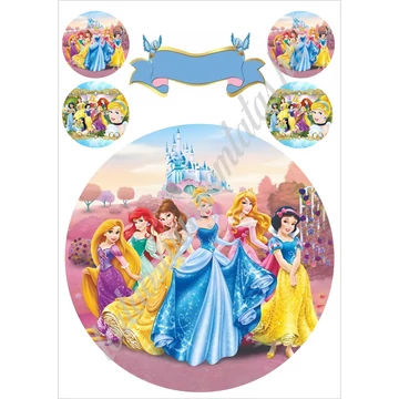 Disney hercegnők tortaostya Disney hercegnők tortaostya
