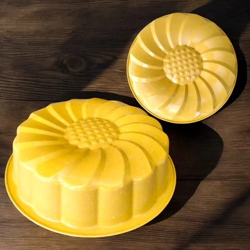 Napraforgó/virág alakú, fém sütőforma, 29 cm Napraforgó/virág alakú, fém sütőforma, 29 cm