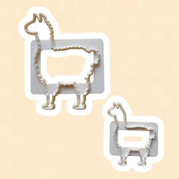 Láma fondant kiszúró készlet, 2 részes Láma fondant kiszúró készlet, 2 részes