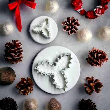 Magyal Levél Háromágú - Rugós Fondant Kiszúró Magyal Levél Háromágú - Rugós Fondant Kiszúró