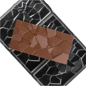 Polikarbonát Bonbon Forma- Tört Mintás Táblás Polikarbonát Bonbon Forma- Tört Mintás Táblás