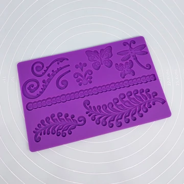 Szitakötő, pillangó, növény fondant formázó Szitakötő, pillangó, növény fondant formázó