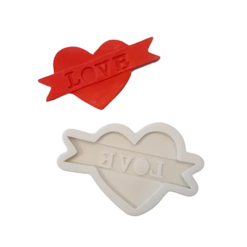 Szív, Love felirattal, szilikon formázó Szív, Love felirattal, szilikon formázó