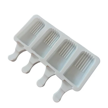 Csíkos, szilikon jégkrémkészítő forma, 4 adagos Csíkos, szilikon jégkrémkészítő forma, 4 adagos
