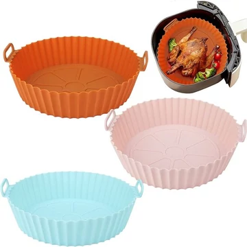 Szilikon Sütőforma Air Fryer sütőhöz kerek 17 cm Szilikon Sütőforma Air Fryer sütőhöz kerek 17 cm