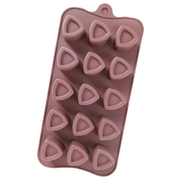 Háromszög alakú, szilikon bonbon forma, 15 adagos Háromszög alakú, szilikon bonbon forma, 15 adagos