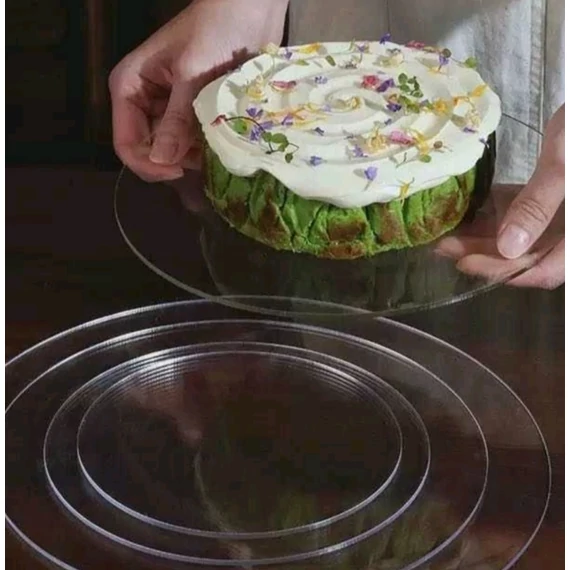 Átlátszó Plexi Tortaalátét, 30 cm