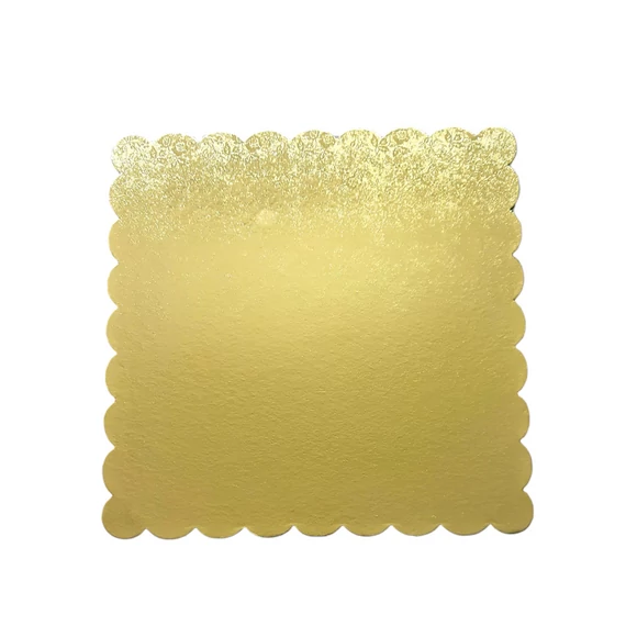 Tortakarton Négyszög Arany 25 cm