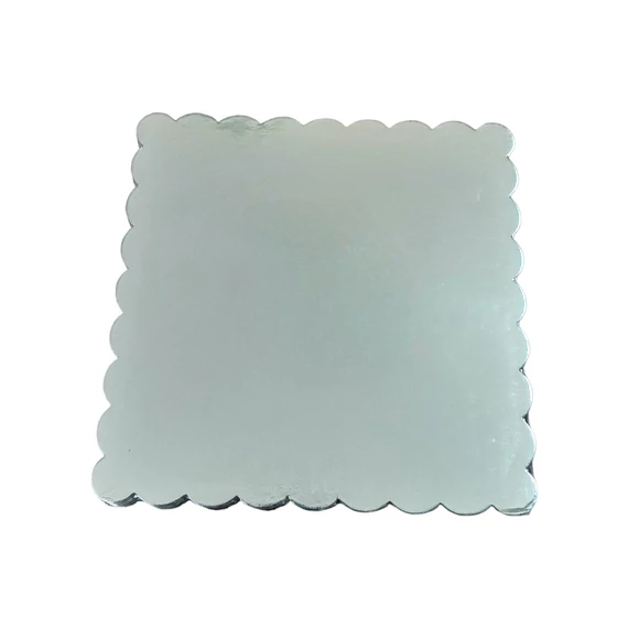 Tortakarton Négyszög Ezüst 25 cm