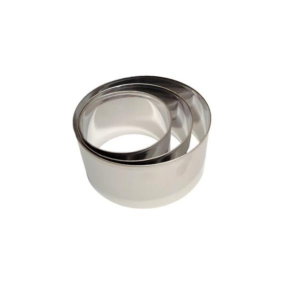 Fém Mousse Tortakarika Szett, 3 Részes, 6 cm
