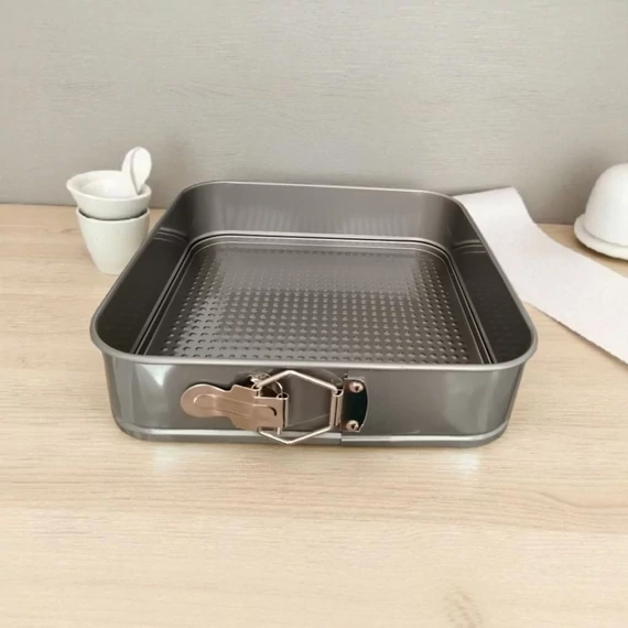 Teflon Bevonatú Szögletes Kapcsos Tortaforma - 26 cm