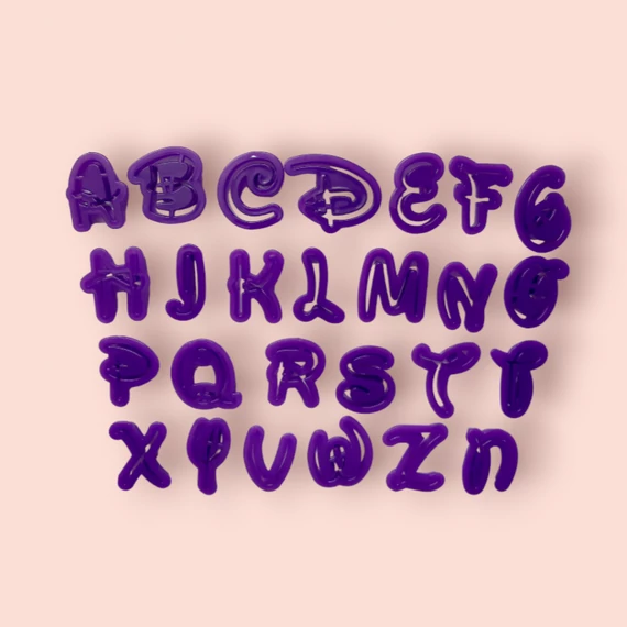 Disney betű fondant kiszúró készlet