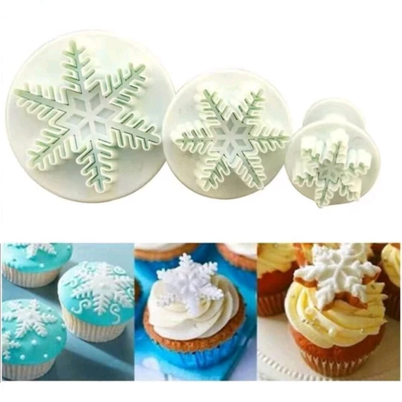 Hópehely fondant kiszúró 3 részes