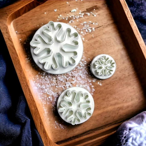 Hópehely, Jégvirág Fondant Kiszúró Rugós - 3 részes