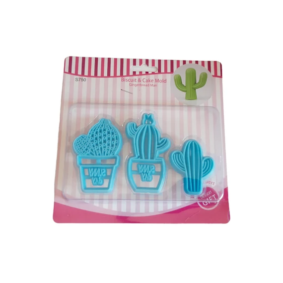 Kaktuszok fondant kiszúró készlet, 3 részes