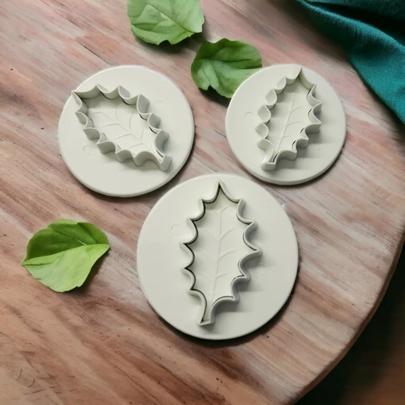 Magyal Levél Fondant kiszúró 3 részes