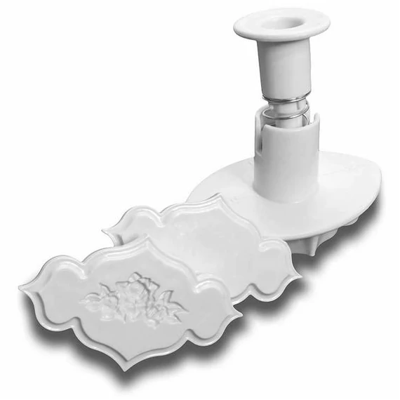 Rugós fondant kiszúró - Íves, rózsás