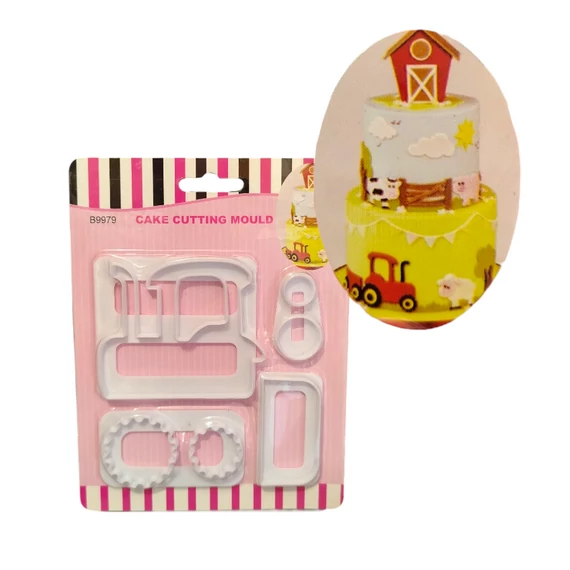 Traktoros Fondant Kiszúró Szett 