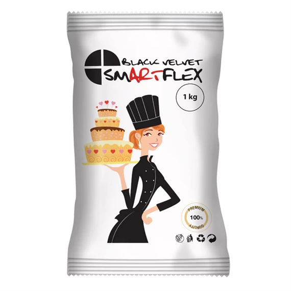 TORTADEKOR MASSZA SMARTFLEX FEKETE 1 KG