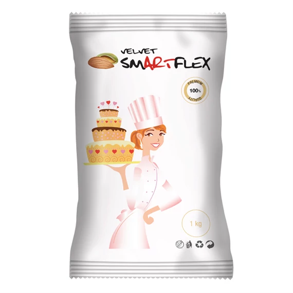 SMARTFLEX VELVET FIGURAKÉSZÍTŐ MASSZA MANDULA ÍZŰ 1 KG