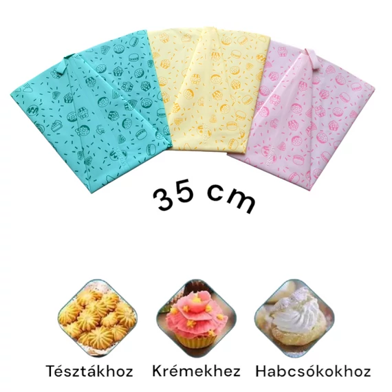 Mintás habzsák, műanyag, 35 cm