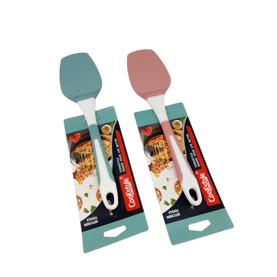 Szilikon spatula, kanálszerű fejrésszel