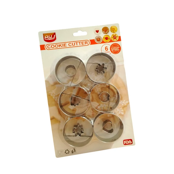 Linzer kiszúró készlet, alma, csillag, legyező mintákkal