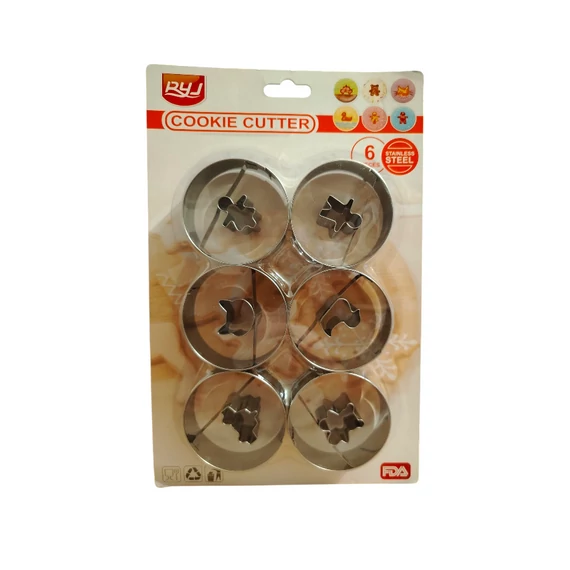 Linzer kiszúró készlet, kör, babás mintákkal, 5.5 cm