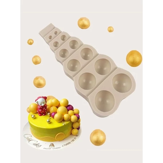Gömb (golyó) szilikon fondant formázó