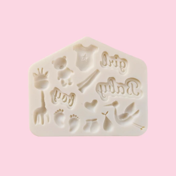 Babaváró szilikon fondant formázó, 10x8 cm