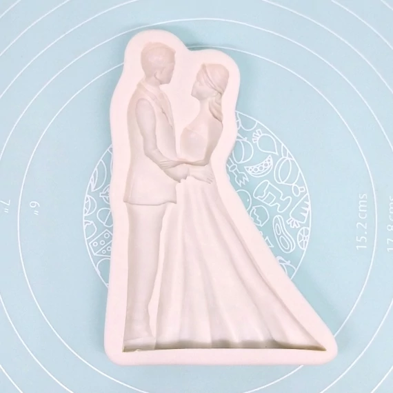 Esküvői pár szilikon fondant formázó
