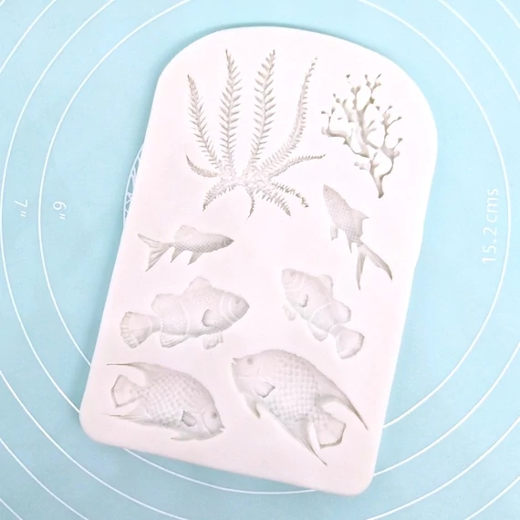 Hal hínár korall fondant formázó szilikon