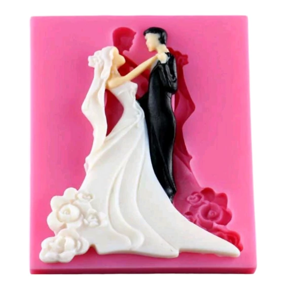 Nászpár, szilikon fondant formázó