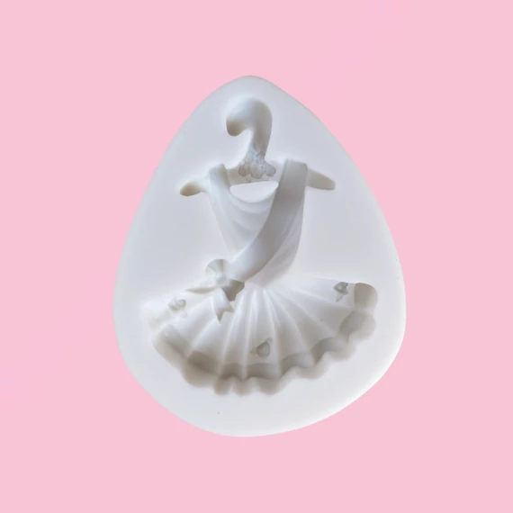 Női ruha szilikon fondant formázó