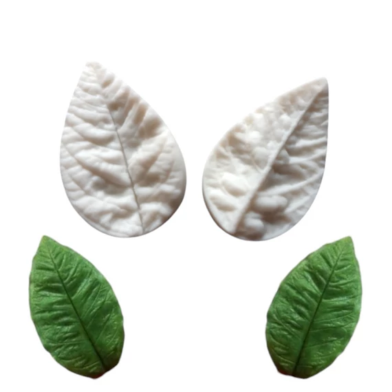 Rózsa levél erező, szilikon formázó, 4 cm
