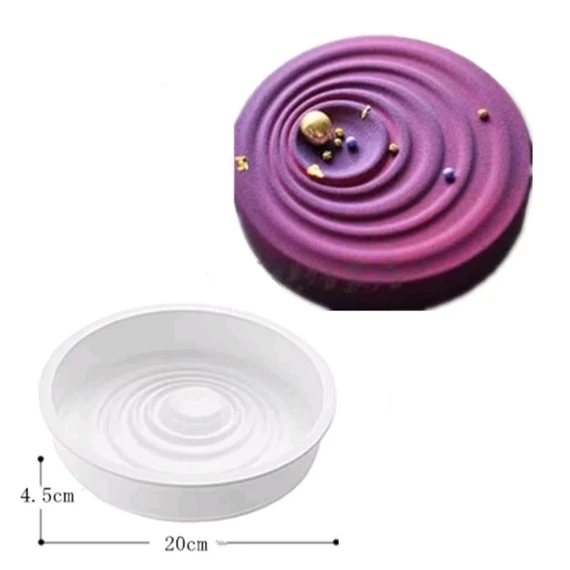 Kör mintás, szilikon mousse forma, 20 cm
