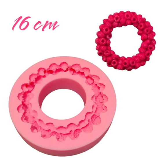 Málna koszorú, szilikon forma, 16 cm