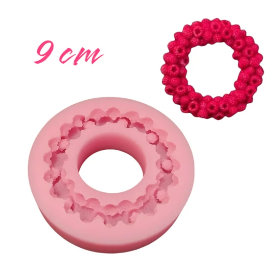 Málna koszorú, szilikon forma, 9 cm