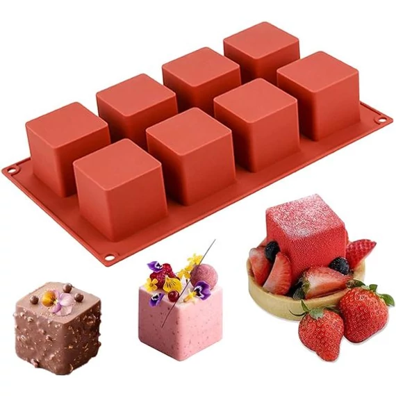 Szilikon kocka forma, 8 adagos