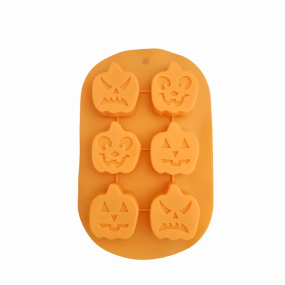 Halloween tök, szilikon sütemény forma, 6 adagos
