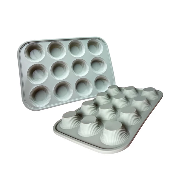 Szilikon muffin sütőforma, 12 adagos