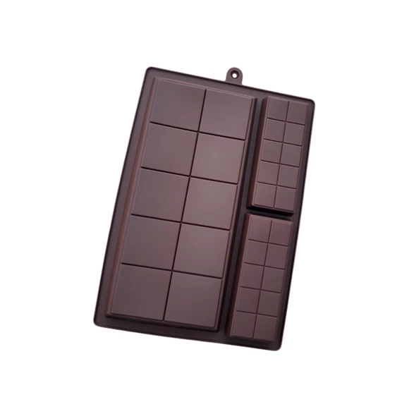 Dubai szilikon csoki forma, kockás mintával, 3 adagos
